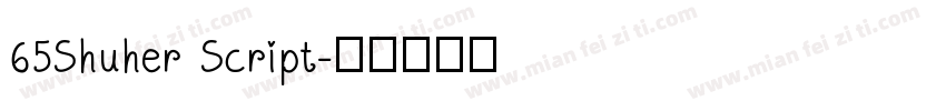 65Shuher Script字体转换